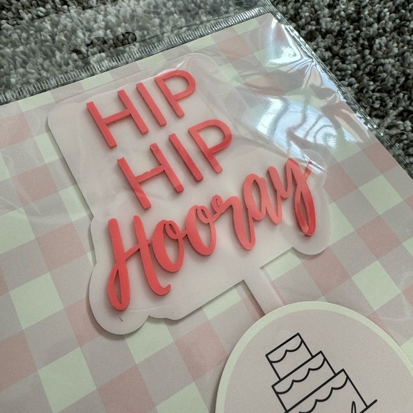 Hip Hip Hooray Cake Topper - Picture 4 of 4